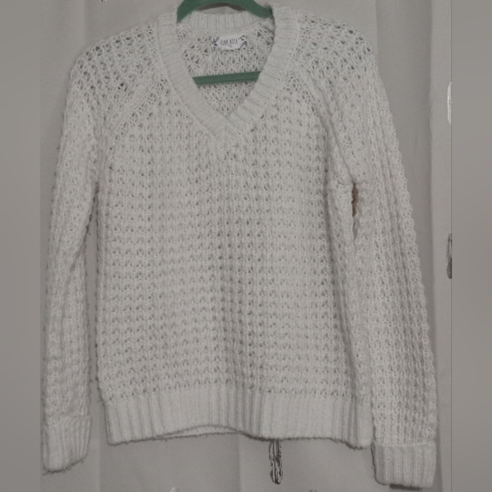 Cozy White Knit Sweater